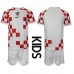 Tanie Strój piłkarski Chorwacja Koszulka Podstawowej dla dziecięce MŚ 2022 Krótkie Rękawy (+ szorty)